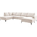 Hoekbank links Fabria groot beige basic comfort