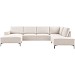Hoekbank rechts Fabria groot beige basic comfort