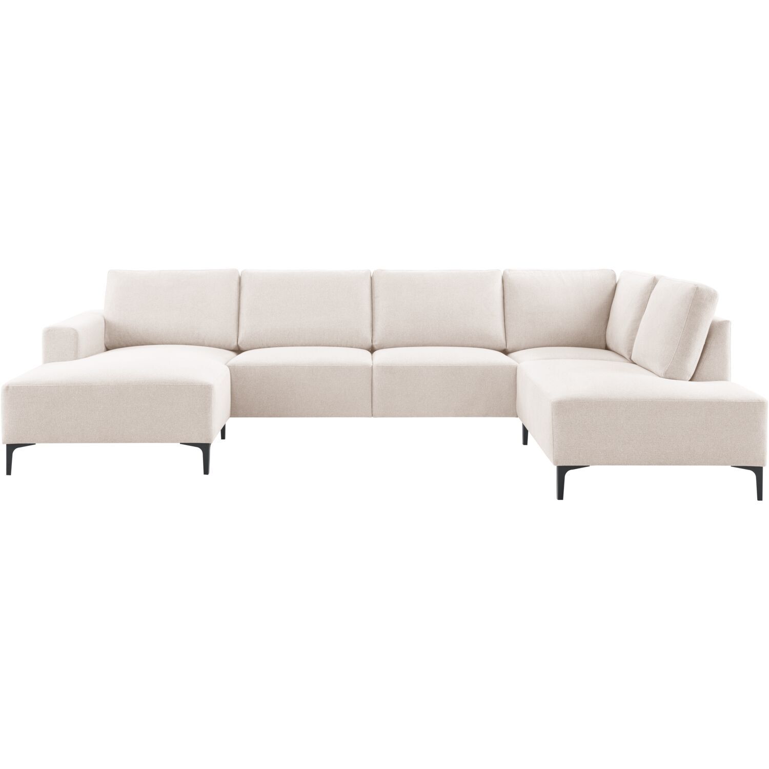 Hoekbank rechts Fabria groot beige basic comfort