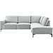 Hoekbank rechts Fabria lichtgrijs basic comfort