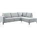 Hoekbank rechts Fabria lichtgrijs basic comfort