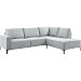 Hoekbank rechts Fabria lichtgrijs basic comfort