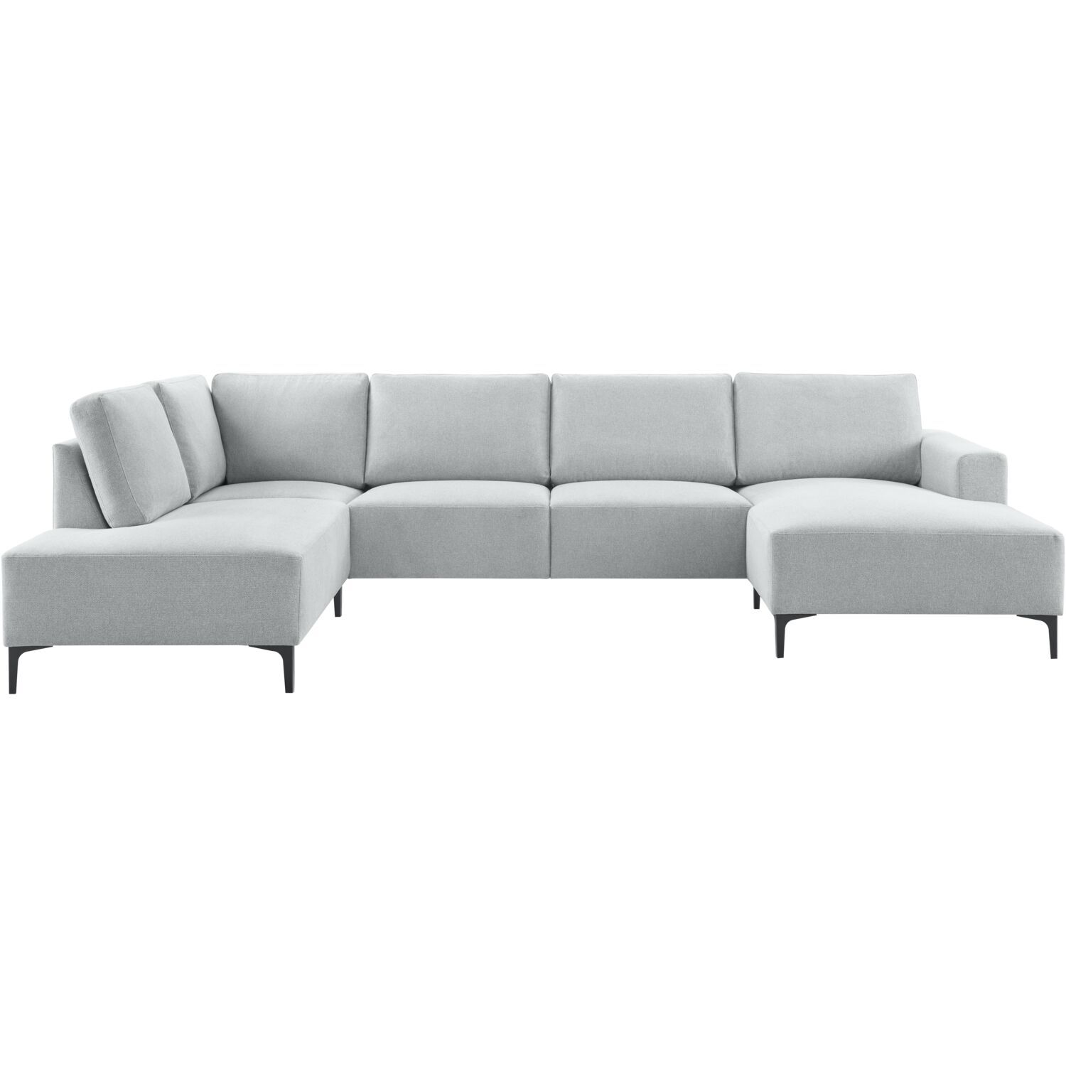 Hoekbank links Fabria lichtgrijs groot basic comfort