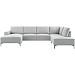 Hoekbank rechts Fabria lichtgrijs groot basic comfort