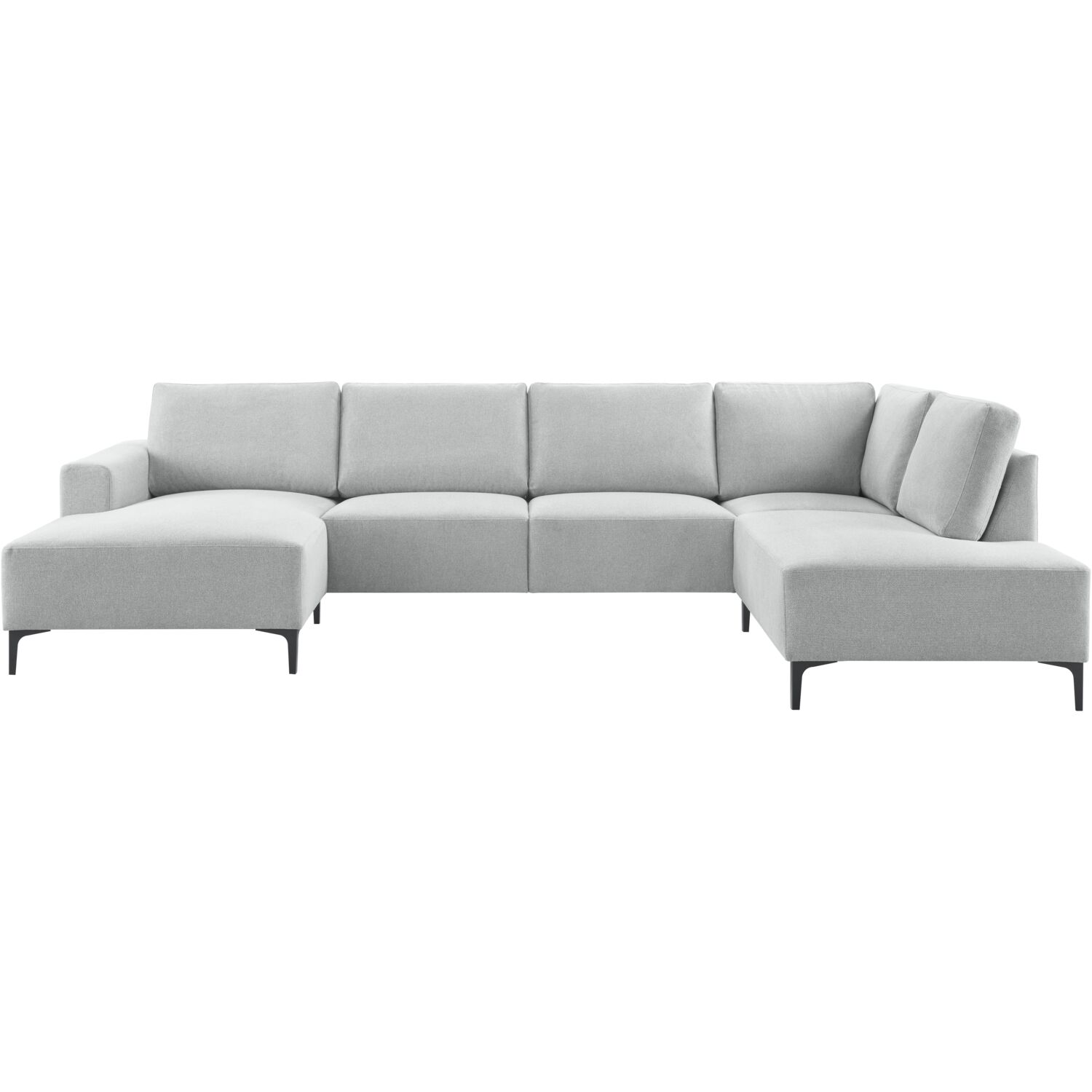 Hoekbank rechts Fabria lichtgrijs groot basic comfort