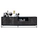 TV-meubel Vinito (199 Cm) eiken fineer zwart