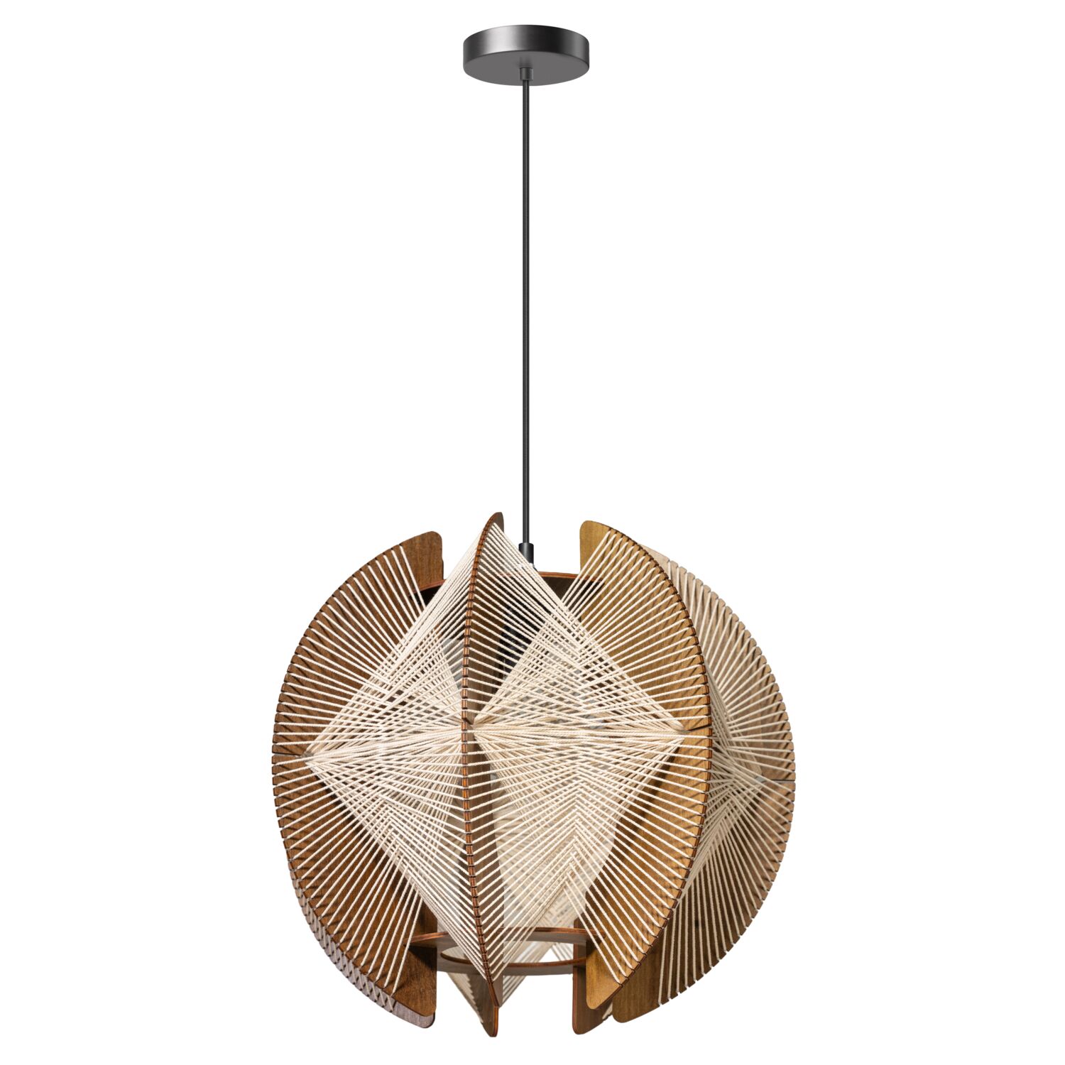 Hanglamp Giudecca hout walnut bruin