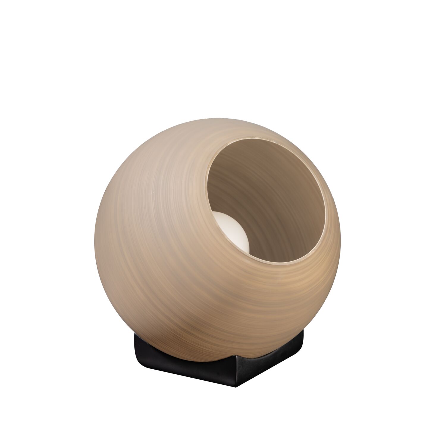Tafellamp Ortygia glas taupe