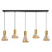 Hanglamp Lisore metaal messing 5-lichts