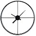 Klok Nimar metaal rond 80cm zwart strak dessin 61