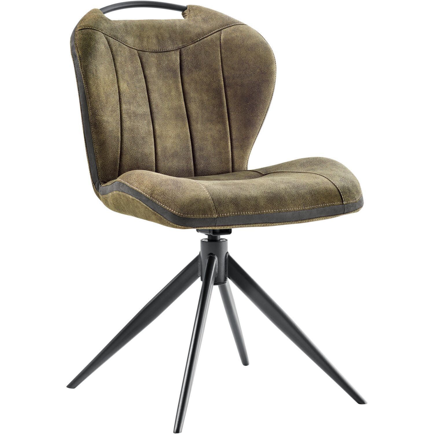 Eetkamerstoel Tantini draaibaar microvezel groen