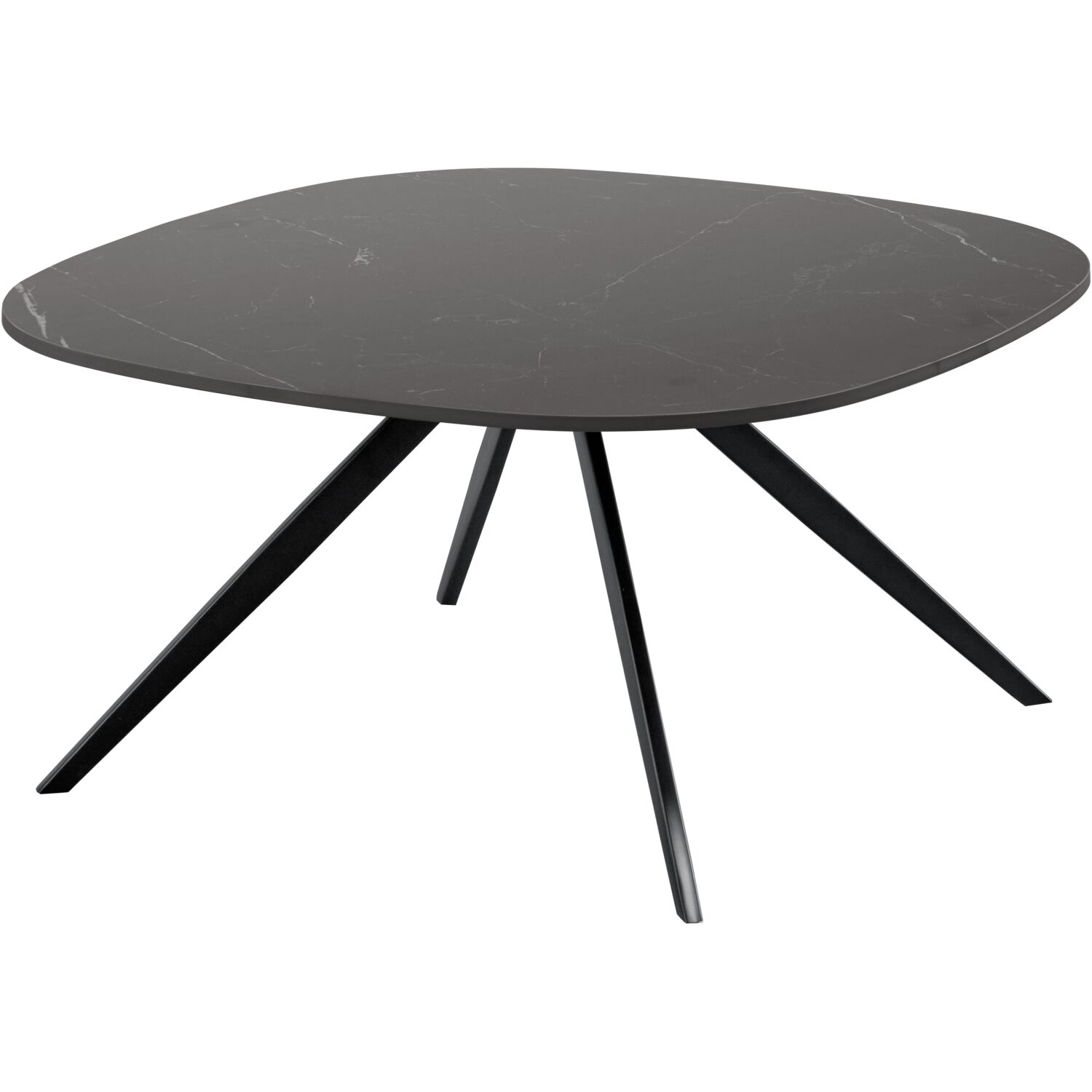 Salontafel Fitura keramiek 80x80 cm vierkant zwart