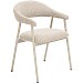Eetkamerstoel Dioso bouclé beige poot taupe