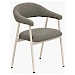 Eetkamerstoel Dioso bouclé beige poot taupe