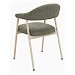 Eetkamerstoel Dioso bouclé beige poot taupe