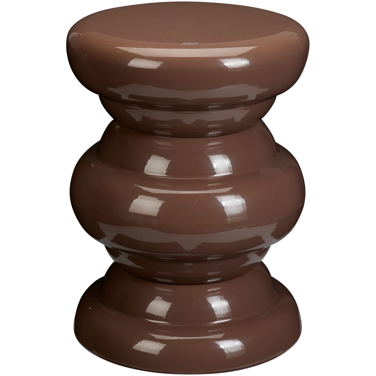 Bijzettafel Carapelle ijzer 32 cm rond donkerbruin