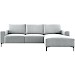 Hoekbank rechts Fabria lichtgrijs basic comfort