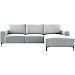 Hoekbank rechts Fabria lichtgrijs basic comfort