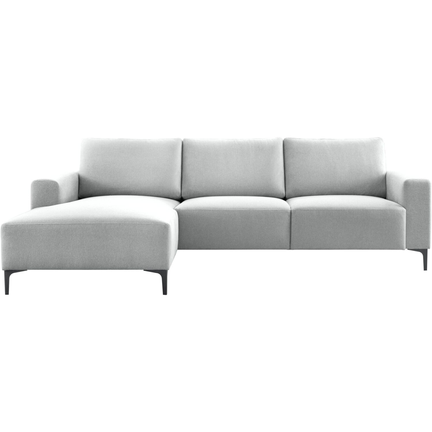 Hoekbank links Fabria lichtgrijs basic comfort