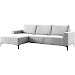 Hoekbank links Fabria lichtgrijs basic comfort