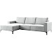 Hoekbank links Fabria lichtgrijs basic comfort