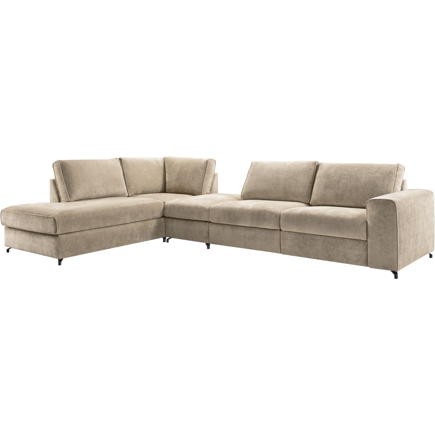 Hoekbank links Licato taupe relaxfunctie excellent comfort hocker