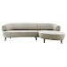 Hoekbank rechts Tilde bouclé grijsbeige basic comfort