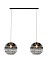 Hanglamp Fiorenza Ø 40 cm zwart staal 2-lichts