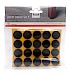 Zelfklevend Oravilt 22 mm rond bruin 40 stuks