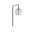 Wandlamp Peglio glas smoke antiek brons 1-lichts