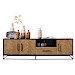 TV-meubel Vinito (199 CM) eiken fineer zwart/naturel