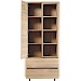 Opbergkast Lirona old oak 1 deur, 2 lades, 4 open vakken