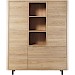 Opbergkast Lirona old oak 2 deuren, 2 lades, 3 open vakken