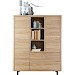 Opbergkast Lirona old oak 2 deuren, 2 lades, 3 open vakken