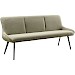 Eetkamerbank Ceno 190 cm combi stof groen
