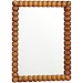 Spiegel Liscia 42x32 cm met bruine rand
