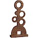 Decoratiebeeld Liscia 42 cm hoog donkerbruin