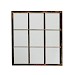 Spiegel Mincio 60x60 cm met bruine rand