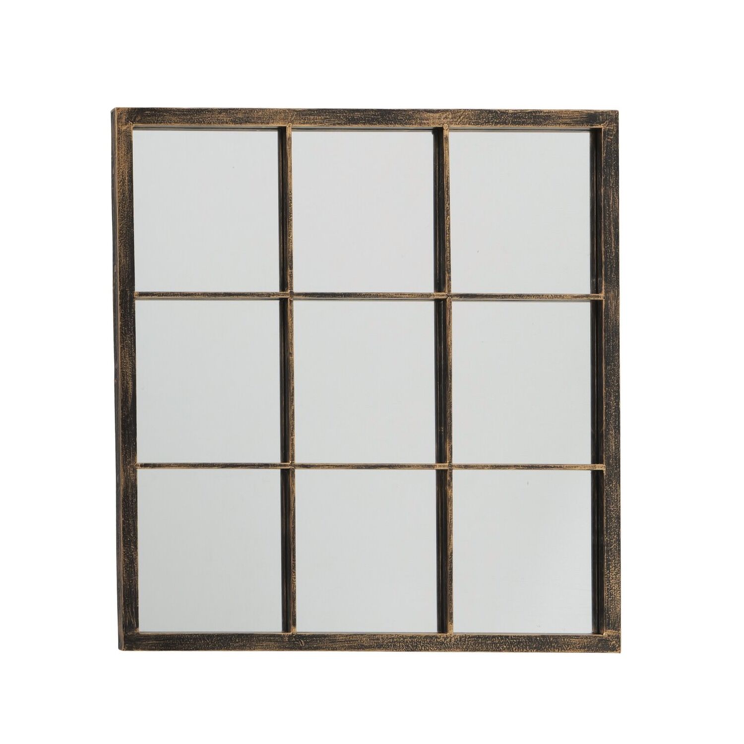 Spiegel Mincio 60x60 cm met bruine rand