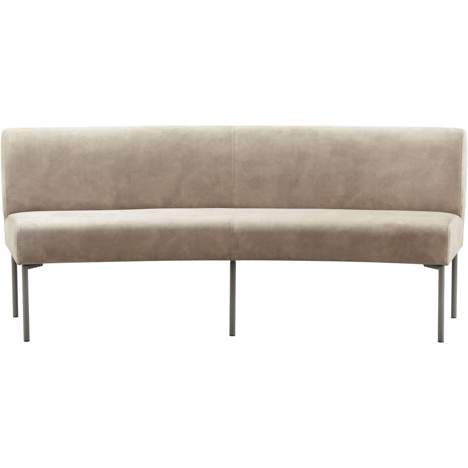 Eetkamerbank Cenare 210 cm velvet lichtgrijs
