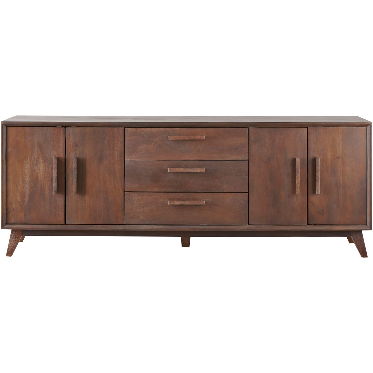 Dressoir Tivi donkerbruin mangohout 72x197x42 cm