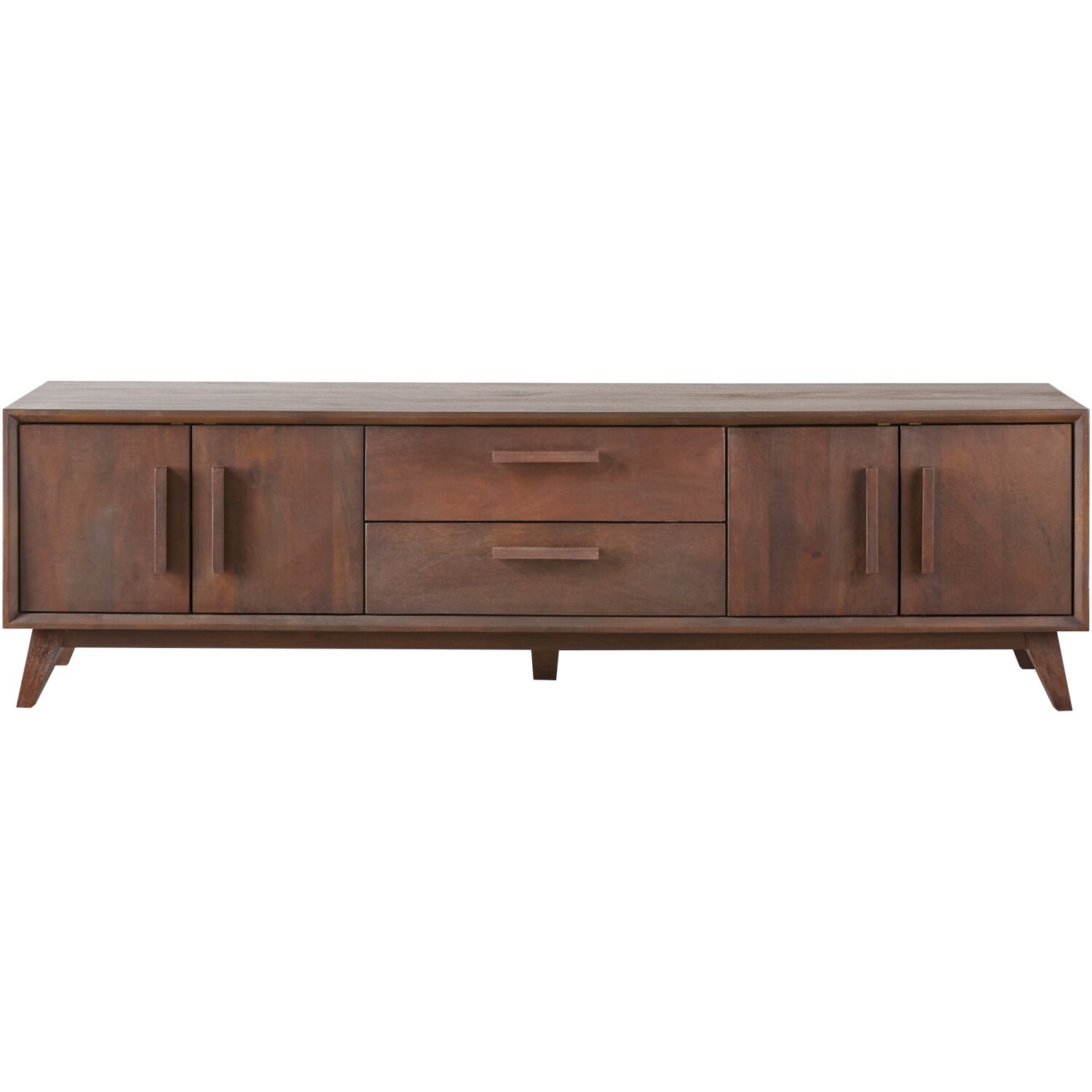 Tv-meubel Tivi donkerbruin mangohout 197 cm