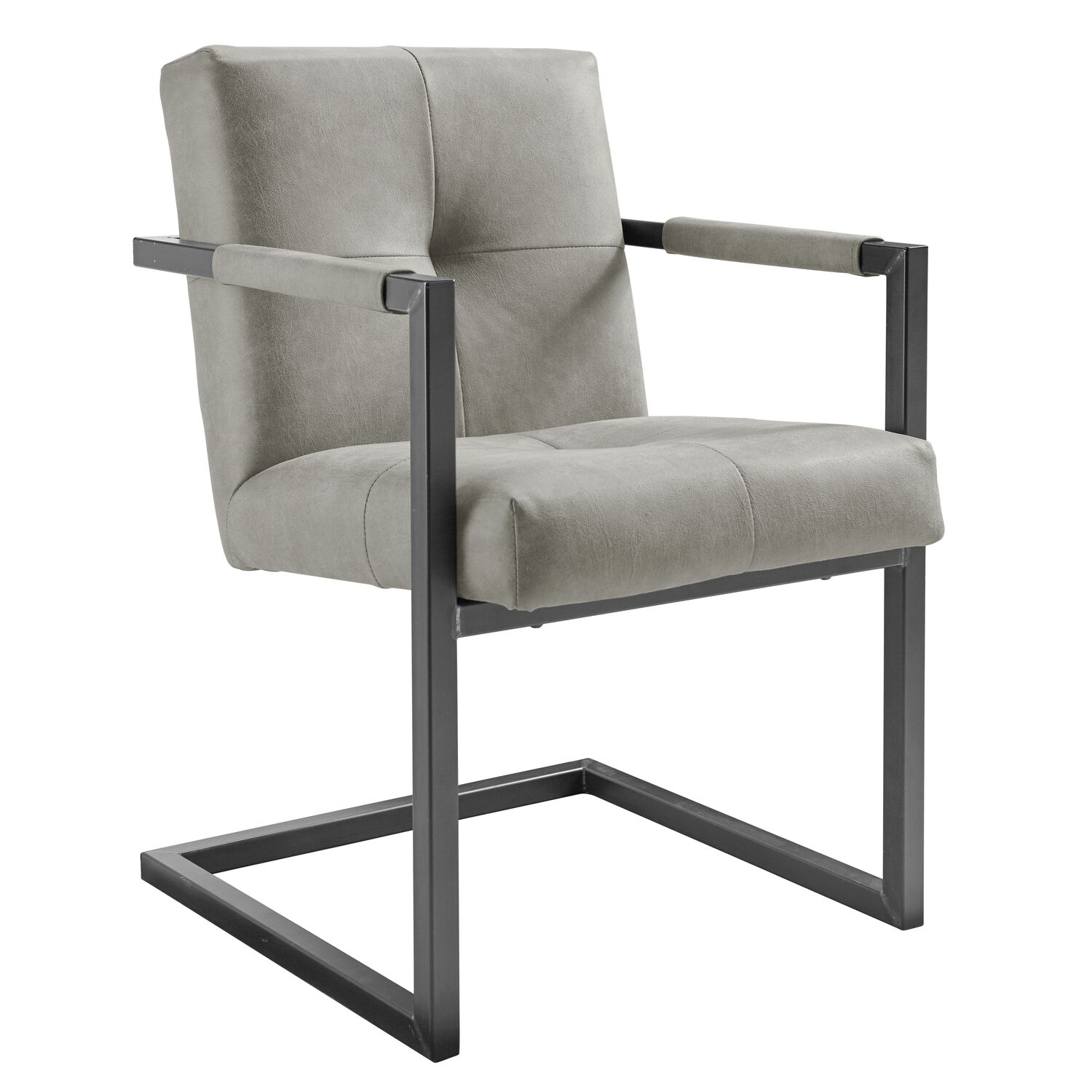 Eetkamerstoel Contiro vierkant grijs