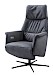 Relaxfauteuil Pomonti M antraciet leer