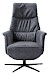 Relaxfauteuil Pomonti M antraciet leer