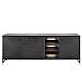 Dressoir Formia houtstructuur zwart