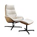 Fauteuil Erola beige bruin microleder