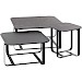 Salontafel Monzunio HPL zwart vierkant 60x60cm
