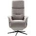 Relaxfauteuil Dock 5 L grijs stof microleder