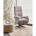 Relaxfauteuil Dock 5 L grijs stof microleder